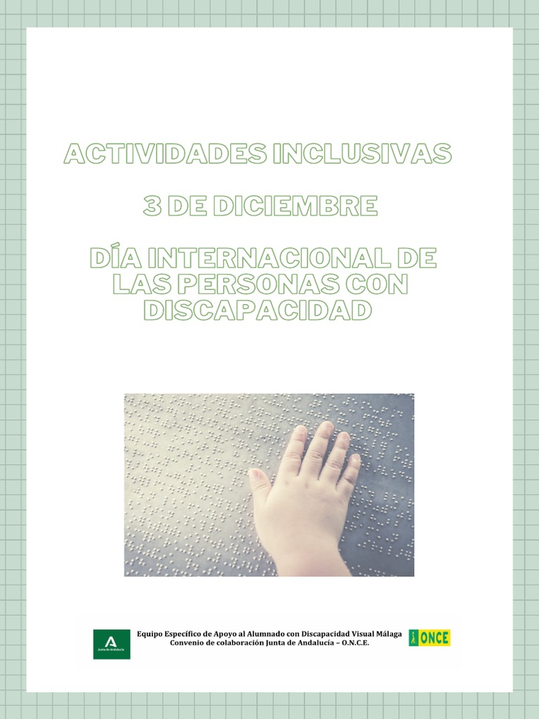 Actividades Inclusivas para el Día de la Discapacidad | PDF | Artes del ...