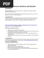 Difference Between Stateless and Stateful Protocol