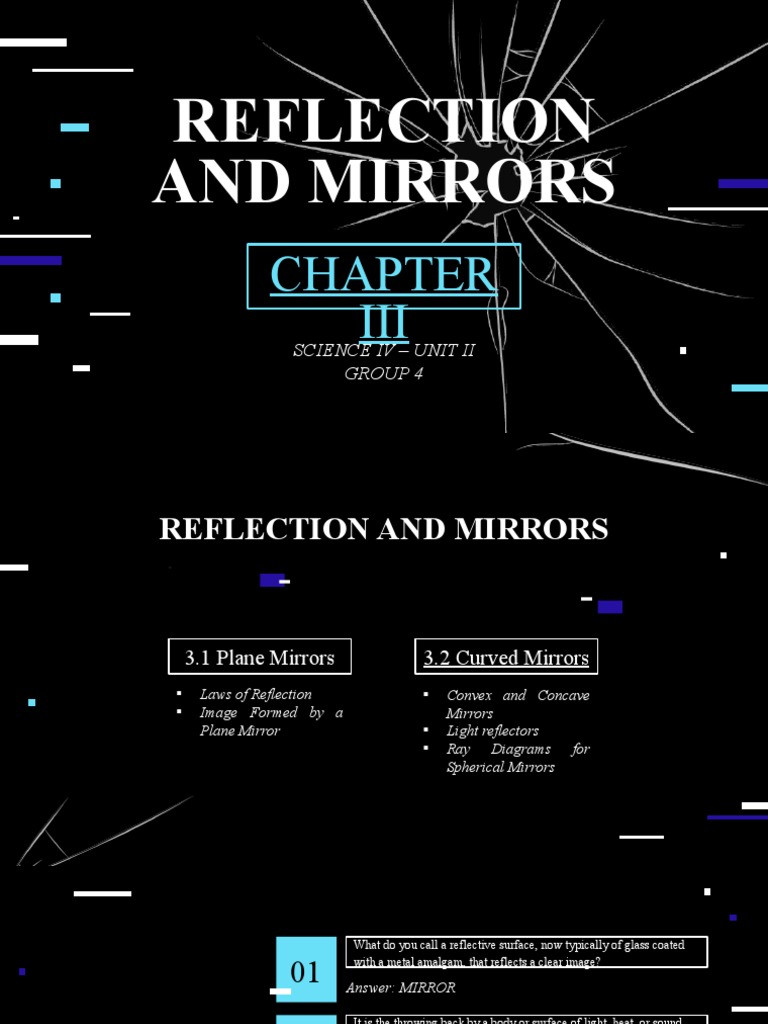PHYSICS Reflection and Mirrors PDF Mirror Reflection (Physics)