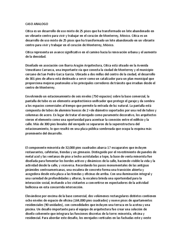 Citica: Renovación Urbana en Monterrey | PDF | Sectores Economicos