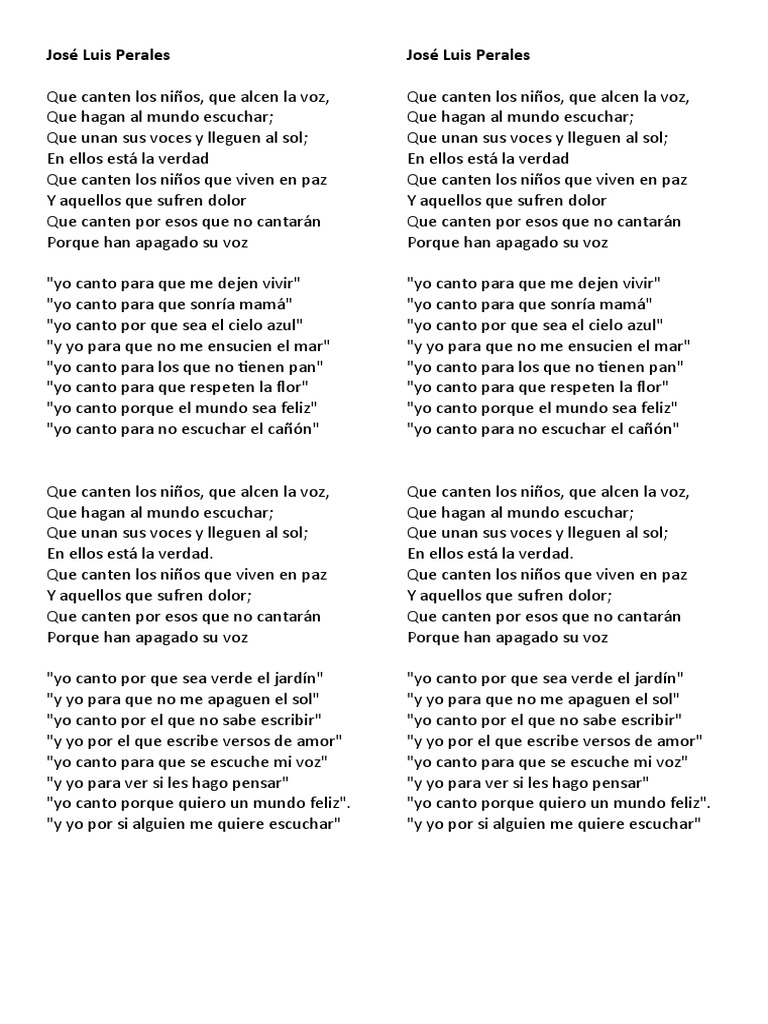 Cancion de Jose Luis Perales | PDF