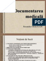 CURS 6. Metode de Cercetare 2. 02. Documentarea medicala