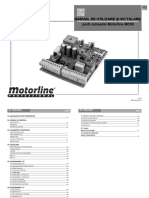 UC - Manual de Utilizare Unitate de Comanda Pentru Porti Culisante Motorline MC60