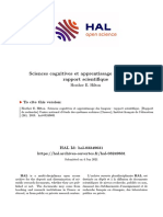 Sciences Cognitives Et Apprentissagedeslangues: Rapport Scientifique