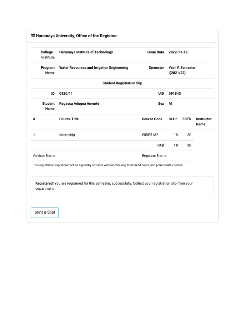 Studentportal Haramaya edu Et Welcome Registration PDF