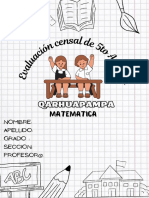 Evaluacion Censal de 5to Grado