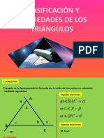 Clasificación y Propiedades Del Triángulo.