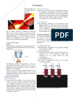 Ejercicios de Calorimetría para Cuarto de Secundaria