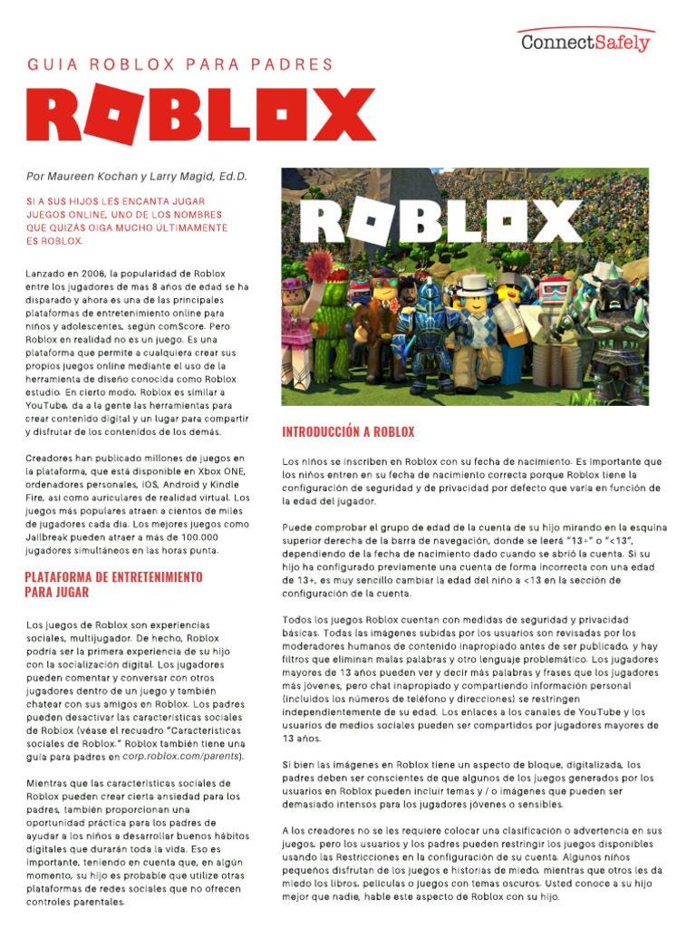 Roblox: Guía para padres 2020 - 2021