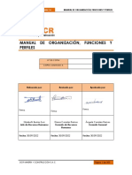 Qhse-Dcr-Mof001 - V16 Manual de Organizacion Funciones y Perfiles