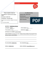 Oct 2022 Corporate Services Support Officer Application Form