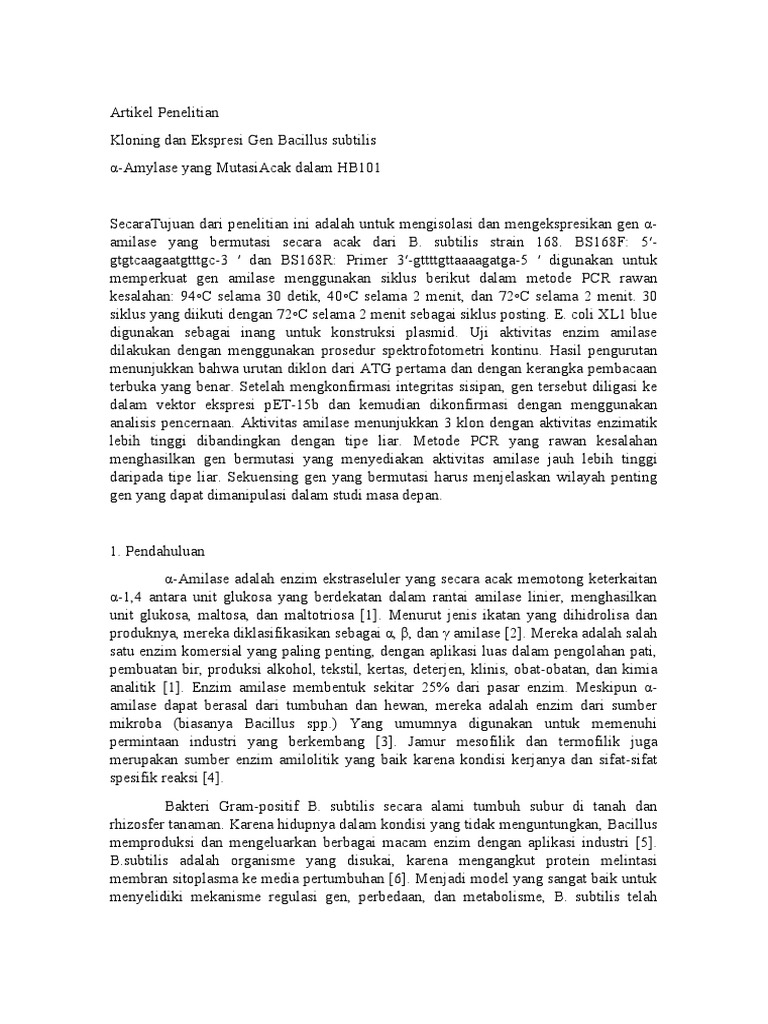 Translated Copy of Jurnal Ekspresi Gen | PDF