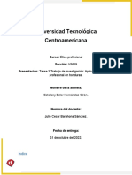 Tarea-3 Trabajo de Investigación - Aplicación de La Ética Profesional en Honduras