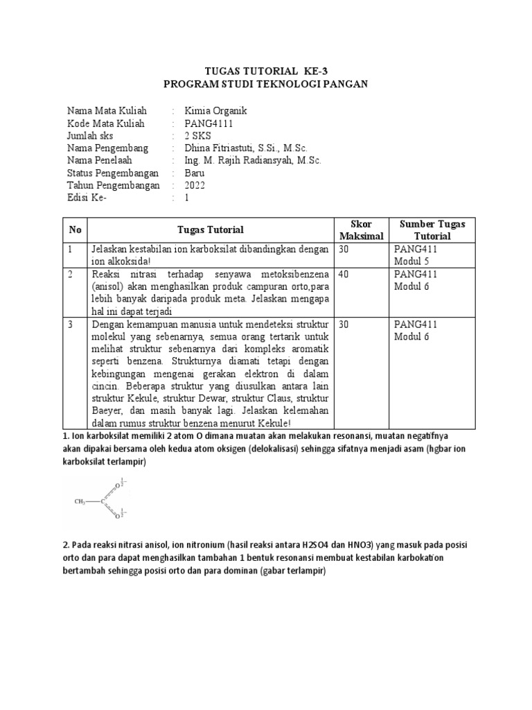 Soal Tugas Tutorial III | PDF | Sains & Matematika