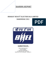 BHEL Training Report on Exciter Section
