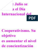 El 4 de Julio Se Celebra El Día Internacional Del Cooperativismo