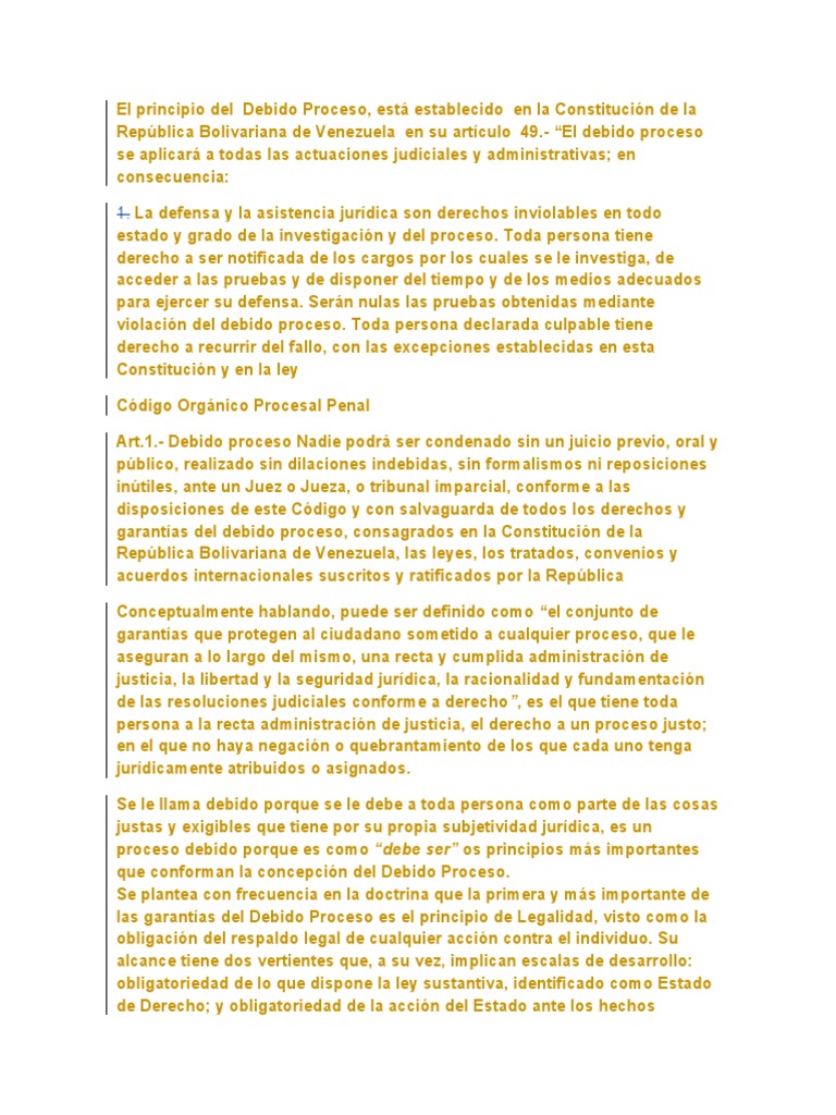 El Principio Del Debido Proceso | PDF | Debido al proceso | Justicia