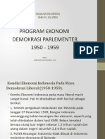 Kondisi Ekonomi Indonesia Masa Demokrasi Liberal