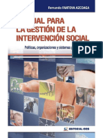 Manual para la gestión de la intervención social. Políticas, organizaciones y sistemas para la acción
