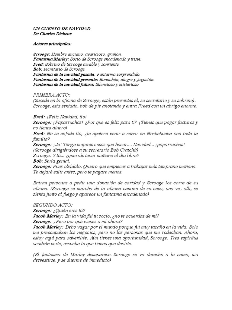 Un Cuento de Navidad Guion | PDF | Un villancico