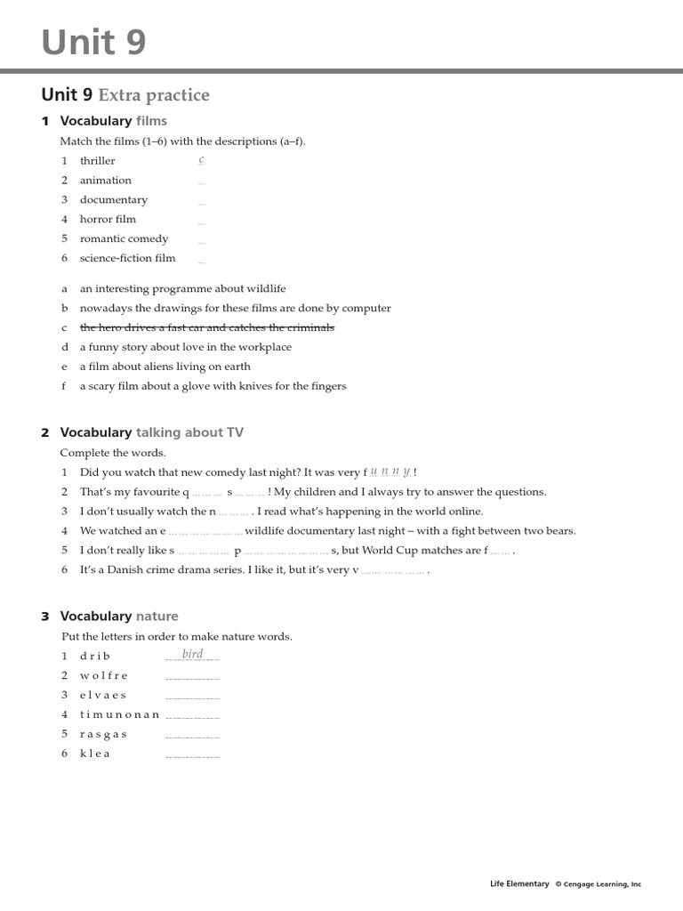 Elem Unit9 Extrapractice Be 0 | PDF