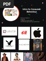 Lesson 2 Marketing - Intro Consumer Behaviour