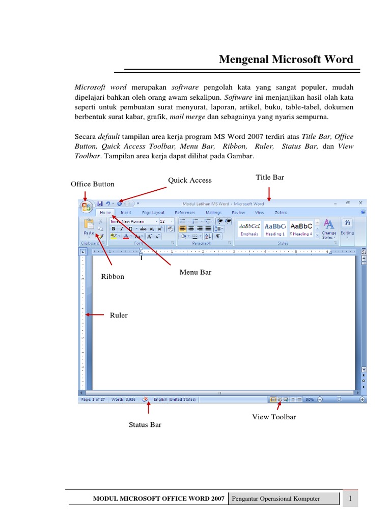 Pertemuan 11 - Memahami Ms. Word | PDF