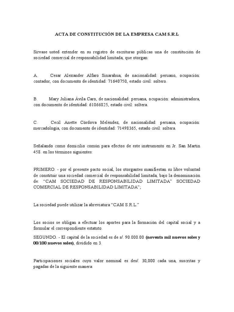 Fomato SRL | PDF | Finanzas y dinero