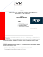 Unidad 3 La Evaluación de Los Componentes Cognitivos, Procedimentales Y Actitudinales de Una Competencia