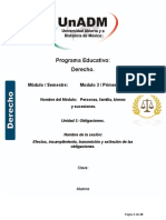 Programa Educativo: Derecho.: Módulo / Semestre: Modulo 3 / Primer Semestre