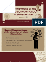 Contributions of The Perspective of Public Administration
