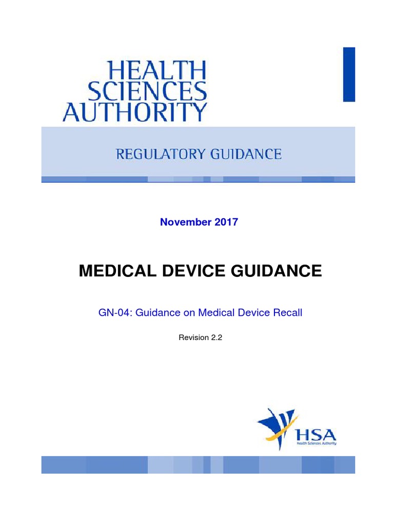 Medical device recall guidance | PDF | Medical Device | Health Sciences