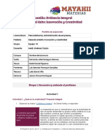 Plantilla: Evidencia Integral Ideando El Éxito: Innovación y Creatividad