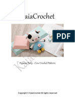 Pajama Party Cow Crochet Pattern(2)