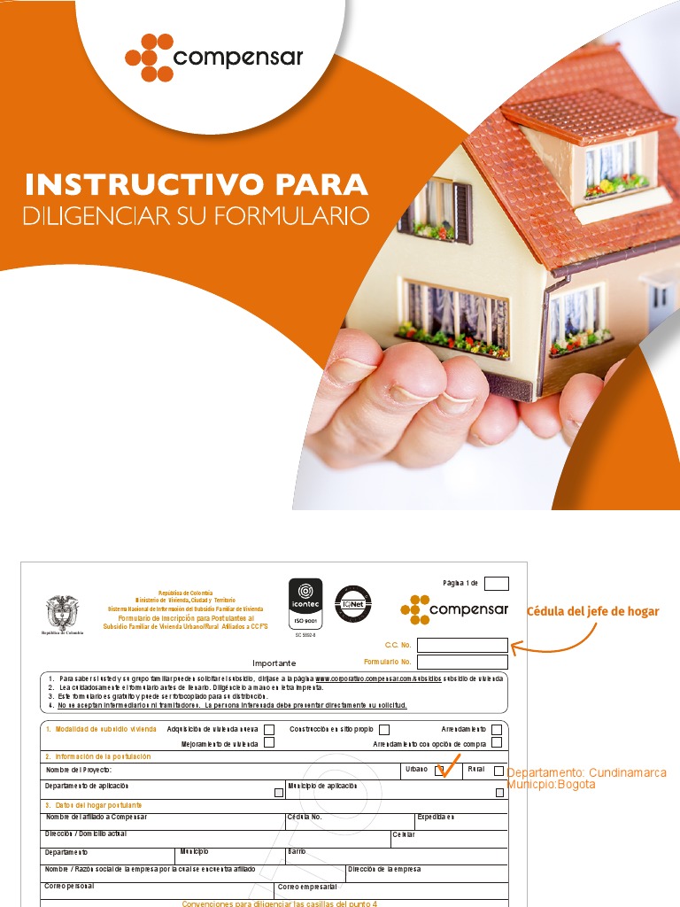 Instructivo formulario subsidio de vivienda pdf