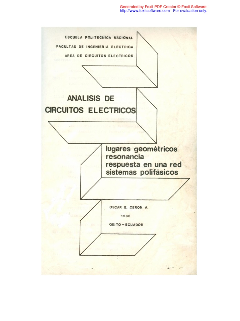 Análisis de Circuitos Eléctricos Lugares Geométricos, Resonancia, Rpta ...
