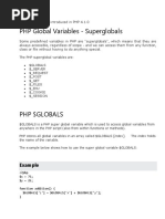 Super Global Variables