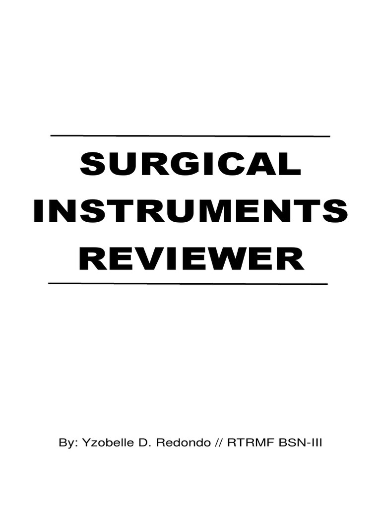 Surgical Instruments Reviewer | PDF