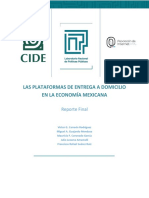 Reporte Final Las Plataformas de Entrega A Domicilio en La Economía Mexicana
