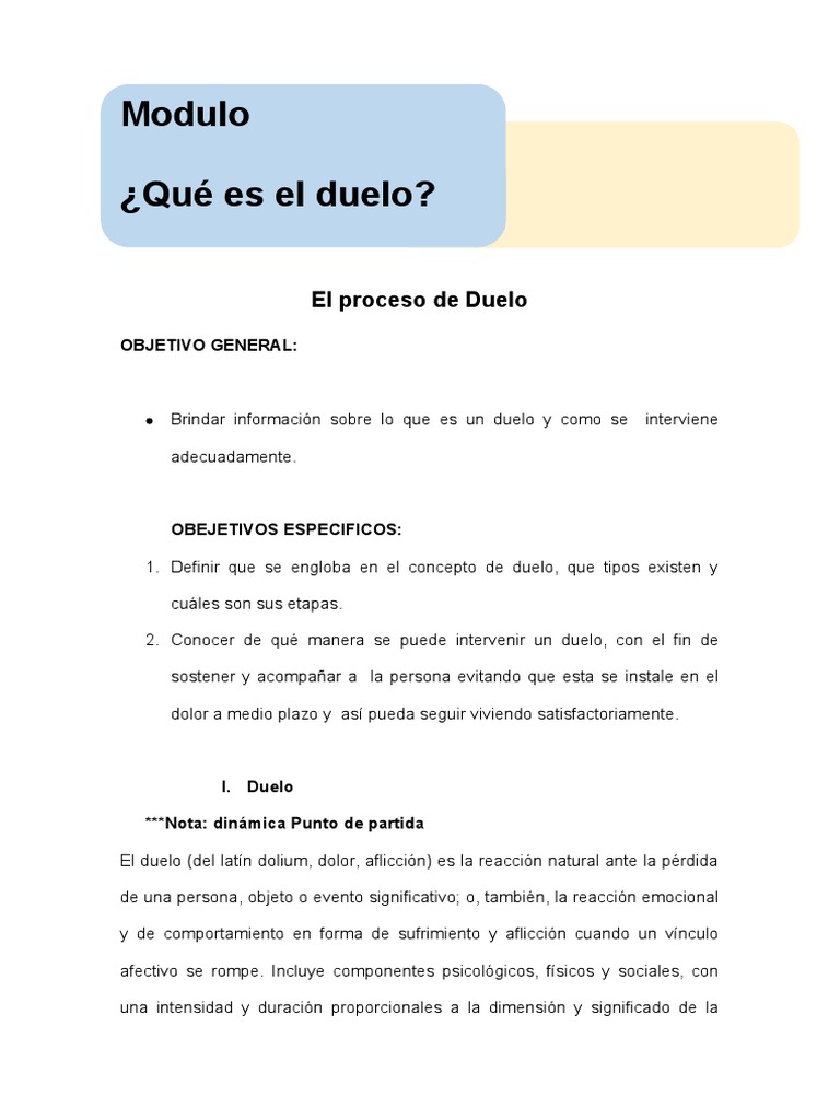 Concepto y Tipos de Duelo Emocional | PDF | Dolor | Las emociones