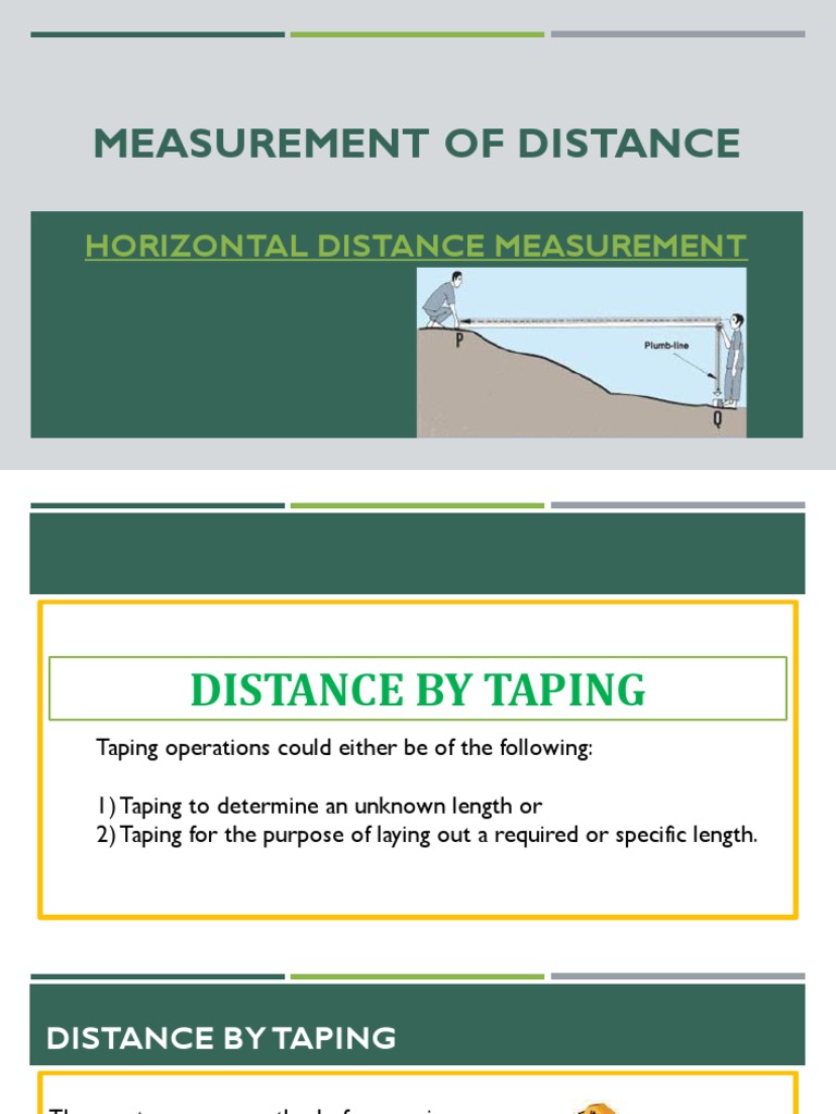 Week2 - CE211 - Topic 2c - Taping | PDF | Surveying | Slope