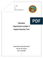 VIBRATION Impact Hammer Test Experiment