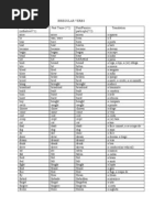 Irregular Verbs