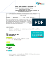 Actividad 12 - 12° - Molaridad y Molalidad