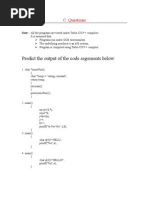 C12 Assignment (Predict The Output)