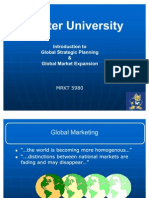 Introduction to Global Strategic Planning and Market Expansion