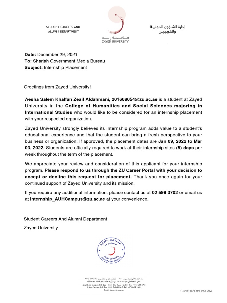 Official Letter | PDF