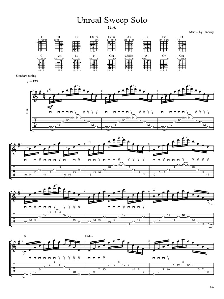 Analysis of Czerny's 'Unreal Sweep Solo' An Exploration of Musical