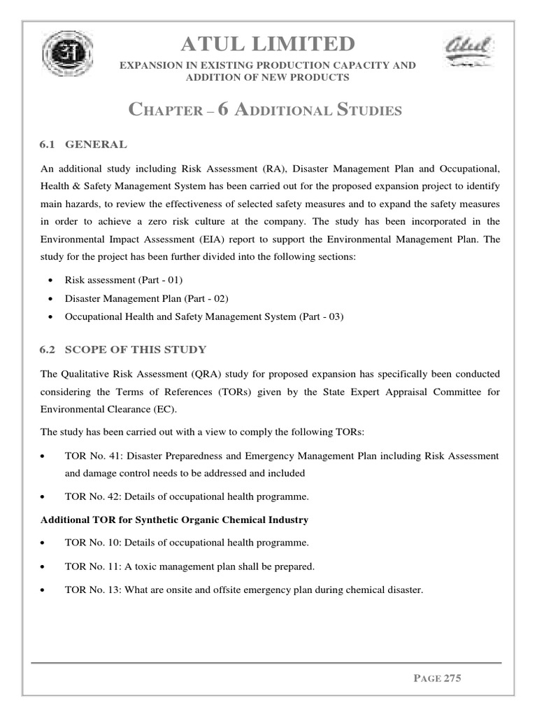 Atul LTD Risk Assessment | PDF | Risk | Fires