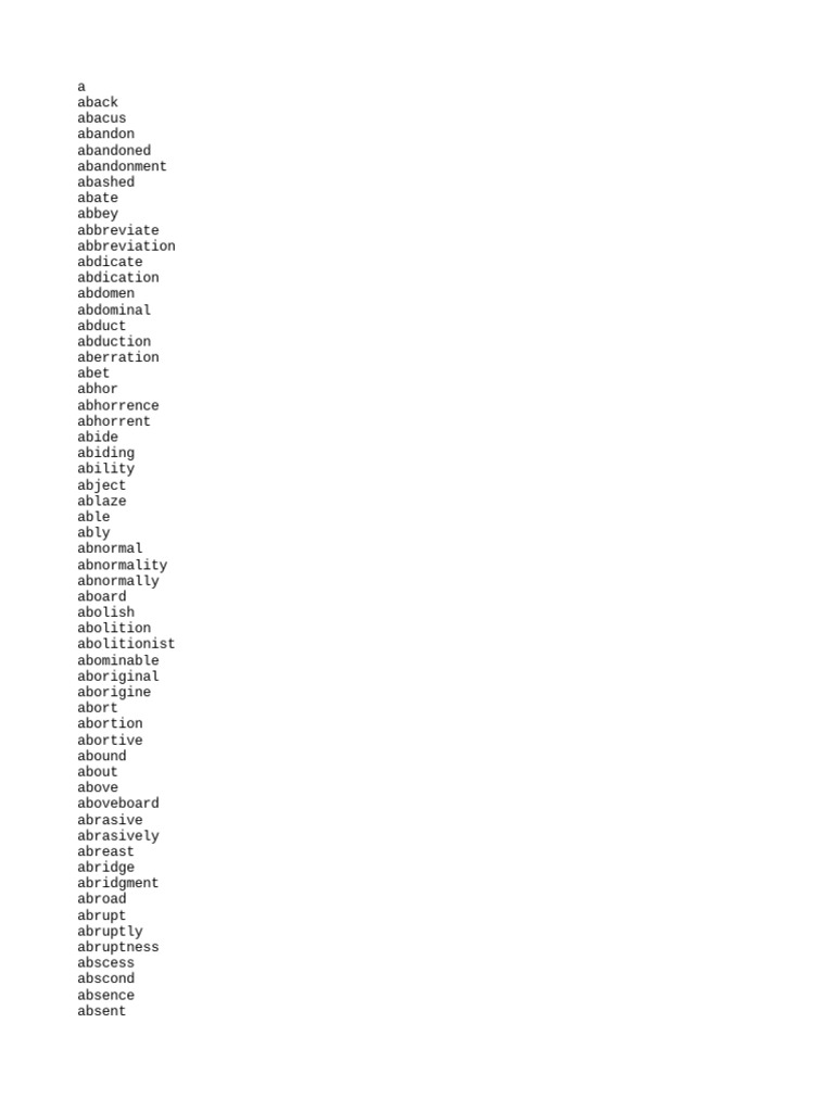 Vocabulary File